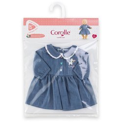 Robe Week-end a Paris - Corolle - 36 cm - Imitation denim - Col claudi