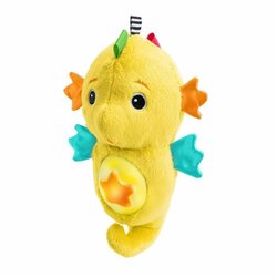 BABY EINSTEIN Veilleuse bébé, Doudou hippocampejaune, réponds au pleur
