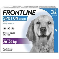FRONTLINE 3 SPOT ON Antiparasitic Pipettes for Dogs - 20-40 kg - Fleas