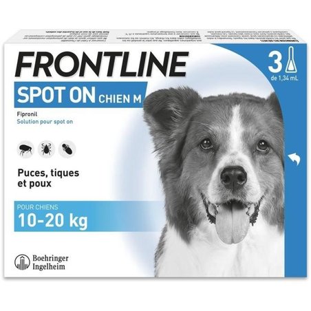 FRONTLINE 3 SPOT ON Antiparasitaire Pipetten voor Honden - 10 tot 20 k