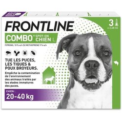 FRONTLINE 3 Antiparasitenpipetten COMBO Hund - 20-40 kg - Flöhe, Zecke