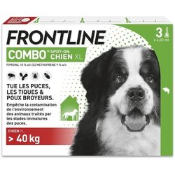 FRONTLINE 3 Antiparasitic pipettes COMBO Dog > 40 kg - Fleas, ticks, c