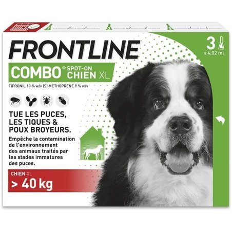 FRONTLINE 3 Pipette antiparassitarie COMBO Cane > 40 kg - Pulci, zecch