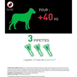 FRONTLINE 3 Pipette antiparassitarie COMBO Cane > 40 kg - Pulci, zecch