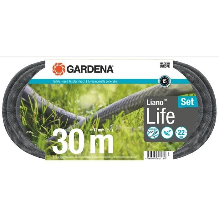 Kit de manguera Liano  Life 30m - Resistencia a la presión: 22 bar - 