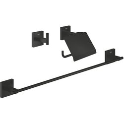 Set accessori 3 in 1 - GROHE - 411242430 - Nero opaco - Metallo - Docc