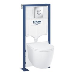 5-in-1-Tragrahmenpaket - GROHE - Weiß - 1,13 m - Keramik - Betätigungs