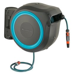 GARDENA Enrollador de manguera automático de pared RollUp L 30 m con b
