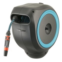 GARDENA Automatische muurhaspel RollUp S 15 m blauw gestreept