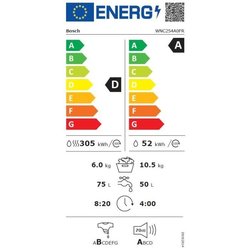Freistehende Frontwaschmaschine  BOSCH SER8  WNC254A0FR  10,5/6 kg 