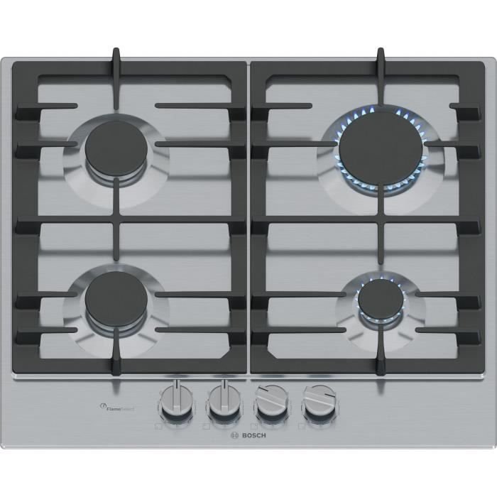 Placa de gas - BOSCH Serie 6 - 4 fuegos - 52 x 58,2 x 4,5 cm - PCP6A5I