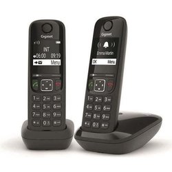 GIGASET Festnetztelefon AS690 Duo Schwarz