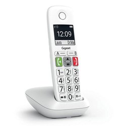 Téléphone Fixe GIGASET E290 Blanc - Grand écran et touches larges - Mo