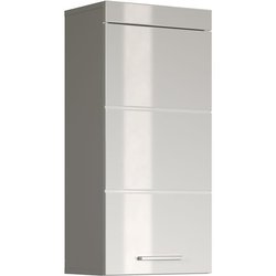 Hoher Badezimmerschrank AMANDA  1 Tür  Weiß  TRENDTEAM