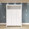 OLIVIA Komplettes Babyzimmer: Bett 70x140 cm + Kleiderschrank + Kommod