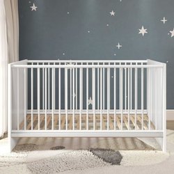 OLIVIA Komplettes Babyzimmer: Bett 70x140 cm + Kleiderschrank + Kommod