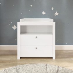 OLIVIA Komplettes Babyzimmer: Bett 70x140 cm + Kleiderschrank + Kommod