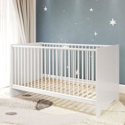 OLIVIA Komplettes Babyzimmer: Bett 70x140 cm + Kleiderschrank + Kommod