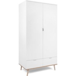 Armoire de chambre - GÖTEBORG 61 - Chene sonoma / Blanc - 2 portes bat