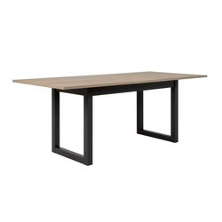 Table a manger extensible - Décor chene sonoma et anthracite - 160-200