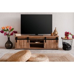 TV-Ständer - MARRAKESCH - Eiche - 160 x 50 x 40 cm
