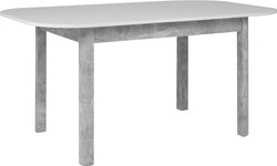 Table a manger extensible - KAYRI - Rectangulaire - Béton / Blanc - 4 