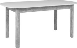 Esstisch - KAYRI - Rechteckig - Beton / Weiß - 6 bis 8 Personen - 160-