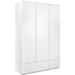 Armoire IMAGE 60B - Décor blanc mat - 3 portes + 2 tiroirs - L121,6 x 