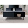 Table basse - CARACAS 55A - Bleu marine - 2 tiroirs, 2 niches - 110 x 