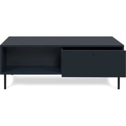 Table basse - CARACAS 55A - Bleu marine - 2 tiroirs, 2 niches - 110 x 
