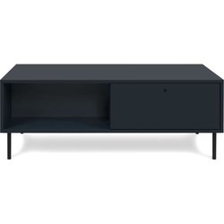 Table basse - CARACAS 55A - Bleu marine - 2 tiroirs, 2 niches - 110 x 