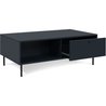 Table basse - CARACAS 55A - Bleu marine - 2 tiroirs, 2 niches - 110 x 