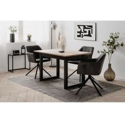 Table extensible Denver 80B - 120-160 x 75 x 80 cm - Décor chene artis
