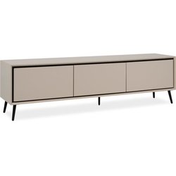 Arona TV-Schrank  Capuccino / Schwarz  3 Klappen  175 x 50 x 38 cm