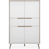 Hohes Sideboard - ARONA 53B - Weiß / Artisan Eiche - 4 Türen, 2 Schubl