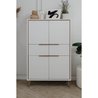 Hohes Sideboard - ARONA 53B - Weiß / Artisan Eiche - 4 Türen, 2 Schubl