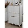 Hohes Sideboard - ARONA 53B - Weiß / Artisan Eiche - 4 Türen, 2 Schubl