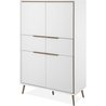 Hohes Sideboard - ARONA 53B - Weiß / Artisan Eiche - 4 Türen, 2 Schubl