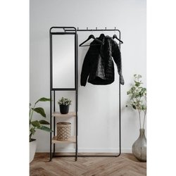 Flurmöbel - LUTON - Metallstruktur - Schwarz / Artisan-Eiche - 100 x 1