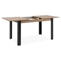 Ausziehtisch - TOLOSA 80A - Artisan Eichendekor / Schwarz - Rechteckig