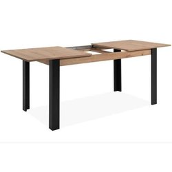 Ausziehbarer Esstisch - 150-200 x 75 x 80 cm - Eiche schwarz - TOLOSA
