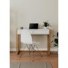 Escritorio consola - DENVER - Roble Artisan / Blanco - 2 cajones - 100