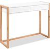 Escritorio consola - DENVER - Roble Artisan / Blanco - 2 cajones - 100