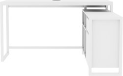 Bureau d angle - DENVER 37A - Blanc - 139 x 139 x 75 cm