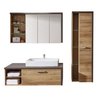 BAY Komplettes Badezimmer: Kleiderschrank+Säule+Möbel mit Waschbecken+