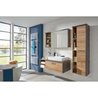 BAY Komplettes Badezimmer: Kleiderschrank+Säule+Möbel mit Waschbecken+
