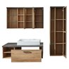 BAY Komplettes Badezimmer: Kleiderschrank+Säule+Möbel mit Waschbecken+