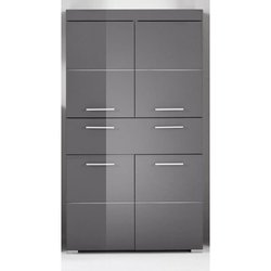 AMANDA Doppelsäule  4 Türen + 1 Schublade  L73 x T31 x H130 cm  Gra