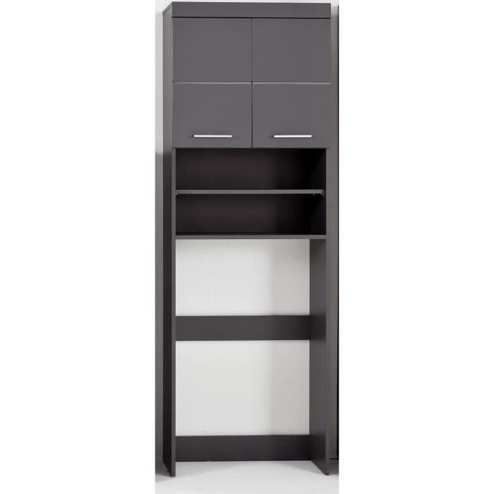 AMANDA Waschmaschinenschrank  2 Türen  L63 x T24 x H187 cm  Grau  