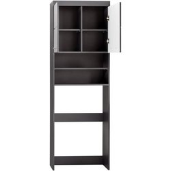 AMANDA Waschmaschinenschrank  2 Türen  L63 x T24 x H187 cm  Grau  